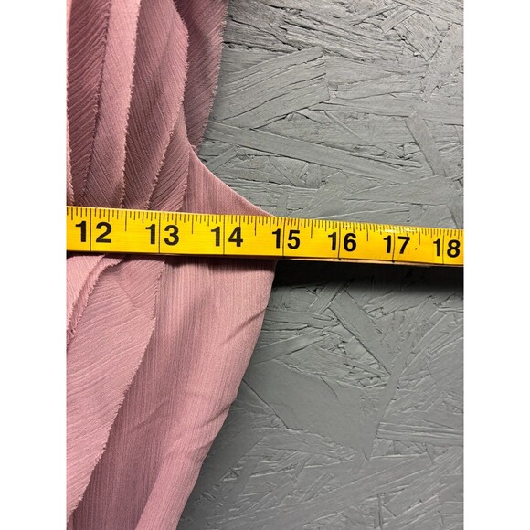 White by Vera Wang Women’s 2 Quartz Pink One Shoulder Ruffle Formal Dress NWT - Picture 6 of 15